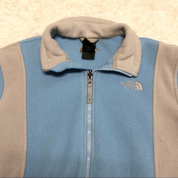 The North Face Baby Blue Fleece Jacket Girls Sz L - Picture 4 of 11